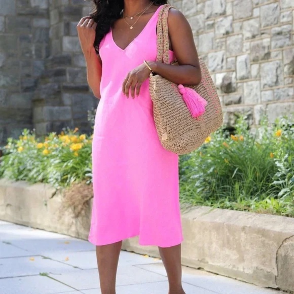 Lilly Pulitzer Vibrant Pink Midi Dress